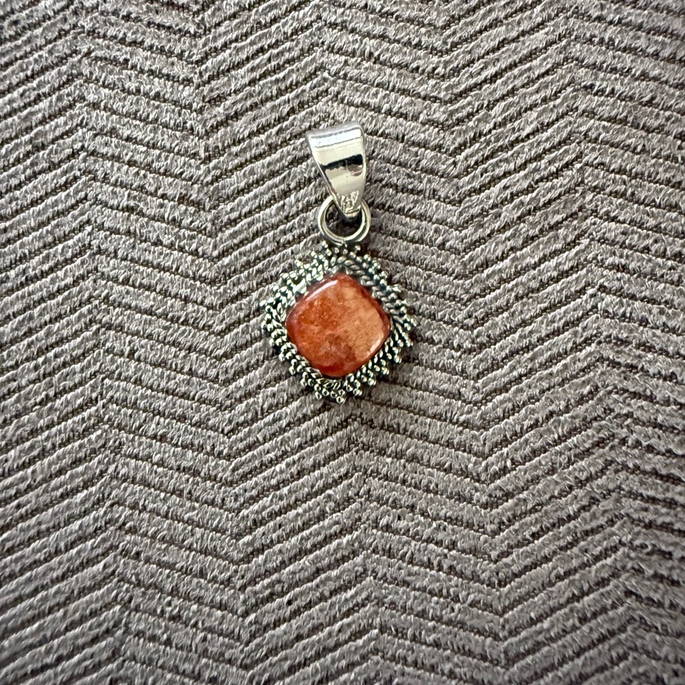 Sterling Silver Sunstone Pendant - NEW!!